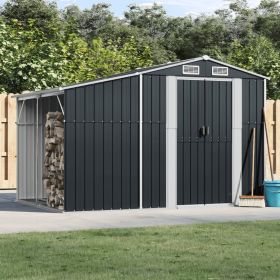 Garden Shed Anthracite 109.1" x 75.8" x 70.5" Galvanized Steel