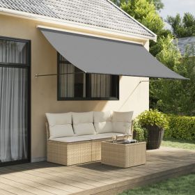 Retractable Awning Anthracite 118.1"x59.1" Fabric and Steel