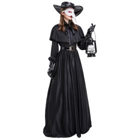 Halloween Medieval Steam Punk Plague Doctor Costume Beak Crow Long Mouth Mask (Option: Style 2-S)