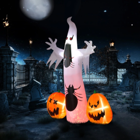 11.8 FT Halloween Inflatables Ghost Spider Pumpkin Outdoor Decorations (Option: As picture)