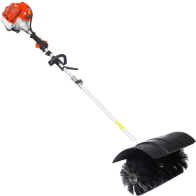 Snow Sweeper GASOLINE POWERED BROOM SWEEPER,52CC 2 STROKE ,BROOM BRUSH 21x10 EPA (Color: Orange)