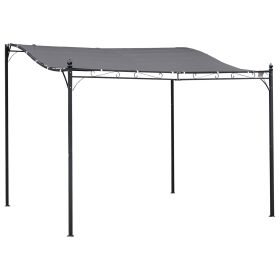 Weatherproof  Oasis 10x10 Gray Gazebo Canopy Shelter With Patio Flair (Option: Gray)
