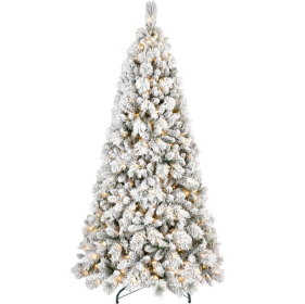 4 5 6  7  7.5  8 9  Ft PVC Hard Needle Mixed Flocked Tree (Option: 9foot PVC hard velvet tree)