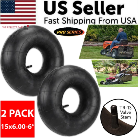 2PCS 15x6.00-6 Lawn Mower Tire Inner Tubes 15X6-6, 15X6x6, 15 6x6 TR13 Valve ATV (Option: Default)