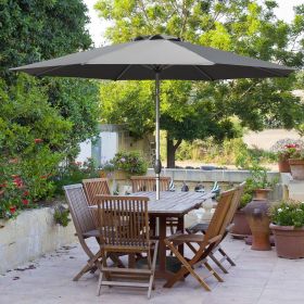 10FT Patio Umbrella, Outdoor Table Umbrella with Push Button Tilt and Crank (Color: as Pic)