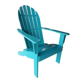 Wood Outdoor Adirondack Chair (Color: Turquoise)