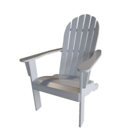 Wood Outdoor Adirondack Chair (Color: White)