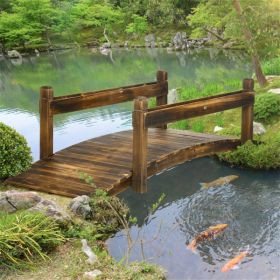 Wooden Garden Bridge Arc Footbridge ( Amazon Shipping)(Prohibited by WalMart) (Color: as picture)