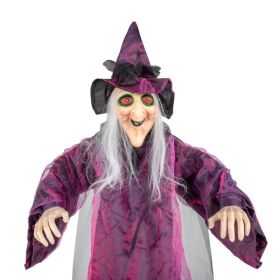 71in Life Size Hanging Witch Talking Halloween Everyday Decoration (Option: 71in)